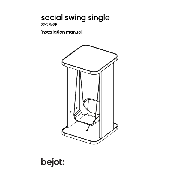 social swing single - installation manual